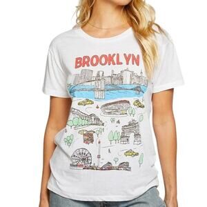 CHASER Revolve Brooklyn New York Graphic Tee T-Shirt City Landmarks - Sz Small